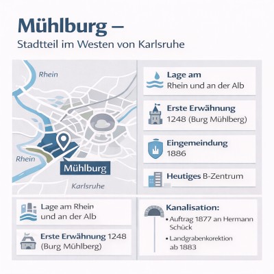 Mühlburg: Historische Entwicklung und heutige Rolle im Westen Karlsruhes